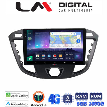 LM Digital - LM ZQ8366 GPS Οθόνη OEM Multimedia Αυτοκινήτου για TRANSIT CUSTOM - TOURNEO CUSTOM 2013> (CarPlay/AndroidAuto/BT/GPS/WIFI/GPRS) electriclife