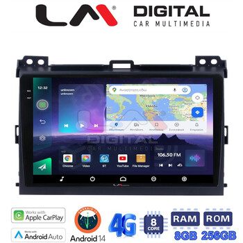 LM Digital - LM ZQ8384 GPS Οθόνη OEM Multimedia Αυτοκινήτου για TOYOTA LANDCRUISER J100 2003>2009   (CarPlay/AndroidAuto/BT/GPS/WIFI/GPRS) electriclife
