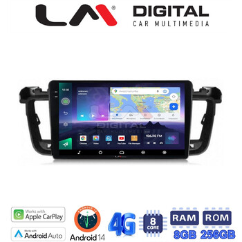 LM Digital - LM ZQ8509 GPS Οθόνη OEM Multimedia Αυτοκινήτου για PEUGEOT 508 2010>2017 (CarPlay/AndroidAuto/BT/GPS/WIFI/GPRS) electriclife