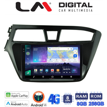 LM Digital - LM ZQ8517 GPS Οθόνη OEM Multimedia Αυτοκινήτου για Hyundai i20 2015> (CarPlay/AndroidAuto/BT/GPS/WIFI/GPRS) electriclife
