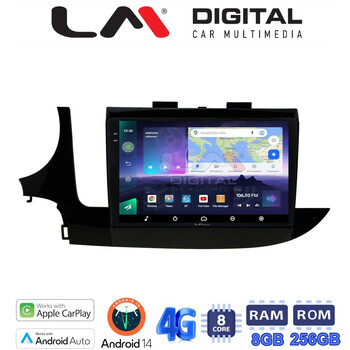 LM Digital - LM ZQ8536 GPS Οθόνη OEM Multimedia Αυτοκινήτου για OPEL MOKKA 2016> (CarPlay/AndroidAuto/BT/GPS/WIFI/GPRS) electriclife