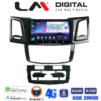 LM Digital - LM ZQ8820 GPS Οθόνη OEM Multimedia Αυτοκινήτου για TOYOTA HILUX 2005>2016 (CarPlay/AndroidAuto/BT/GPS/WIFI/GPRS) electriclife
