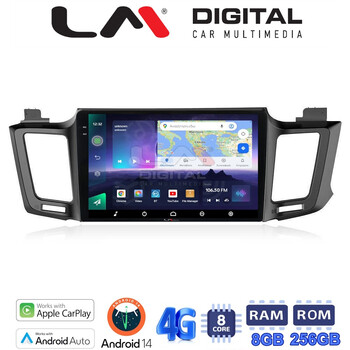 LM Digital - LM ZQ8947 GPS Οθόνη OEM Multimedia Αυτοκινήτου για TOYOTA RAV 4  2013 > 2020 (CarPlay/AndroidAuto/BT/GPS/WIFI/GPRS) electriclife
