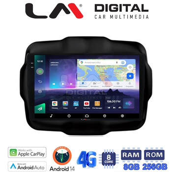 LM Digital - LM ZQ8952 GPS Οθόνη OEM Multimedia Αυτοκινήτου για RENEGADE 2014> (CarPlay/AndroidAuto/BT/GPS/WIFI/GPRS) electriclife