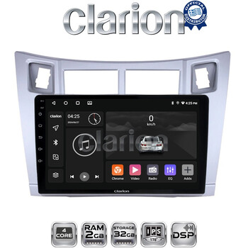 CLARION GL31084S Οθόνη OEM Multimedia Αυτοκινήτου για Τoyota Yaris 2006 > 2011 (CarPlay/AndroidAuto/BT/GPS/WIFI/GPRS) electriclife