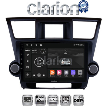 CLARION GL31089 Οθόνη OEM Multimedia Αυτοκινήτου για Toyota Highlander 2008 > 2015 (CarPlay/AndroidAuto/BT/GPS/WIFI/GPRS) electriclife