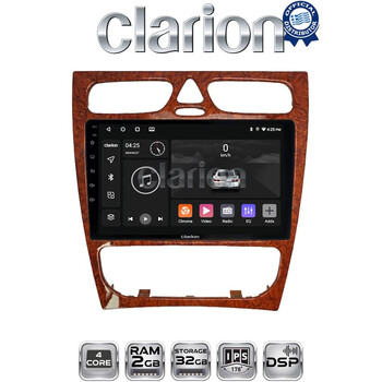 CLARION GL31171W Οθόνη OEM Multimedia Αυτοκινήτου για Mercedes C Class 1999 > 2004 (Προ Facelift) (CarPlay/AndroidAuto/BT/GPS/WIFI/GPRS) electriclife