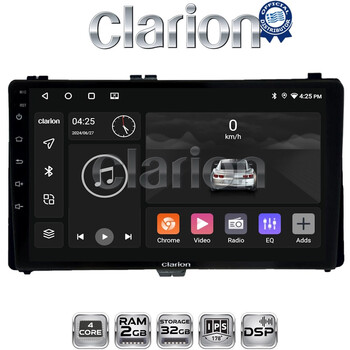 CLARION GL31418 Οθόνη OEM Multimedia Αυτοκινήτου για Toyota Auris '15> & Corolla '17-'19 (CarPlay/AndroidAuto/BT/GPS/WIFI/GPRS) electriclife