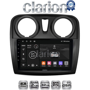 CLARION GL31457 Οθόνη OEM Multimedia Αυτοκινήτου για Dacia Santero 2012 > 2019 (CarPlay/AndroidAuto/BT/GPS/WIFI/GPRS) electriclife