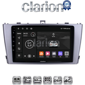 CLARION GL71027 Οθόνη OEM Multimedia Αυτοκινήτου για TOYOTA AVENSIS T27 2009 > 2016  (CarPlay/AndroidAuto/BT/GPS/WIFI/GPRS) electriclife