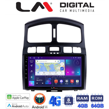 LM Digital - LM ZC8317 GPS Οθόνη OEM Multimedia Αυτοκινήτου για Hyundai Santa Fe 2000 > 2006 (CarPlay/AndroidAuto/BT/GPS/WIFI/GPRS) electriclife