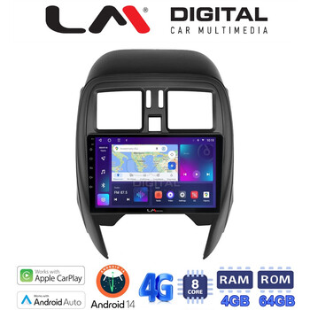 LM Digital - LM ZC8460 GPS Οθόνη OEM Multimedia Αυτοκινήτου για Nissan Micra K13 2010 > 2016 (CarPlay/AndroidAuto/BT/GPS/WIFI/GPRS) electriclife