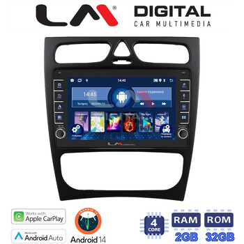 LM Digital - LM ZG4171 GPS Οθόνη OEM Multimedia Αυτοκινήτου για MERCEDES C (W203) - CLK (W208) (CarPlay/AndroidAuto/BT/GPS/WIFI/GPRS) electriclife