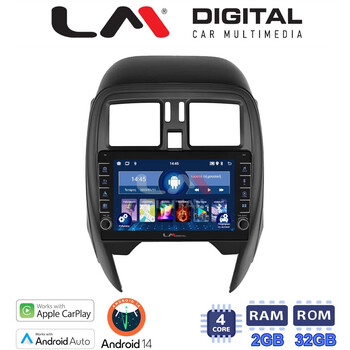 LM Digital - LM ZG4460 GPS Οθόνη OEM Multimedia Αυτοκινήτου για Nissan Micra K13 2010 > 2016 (CarPlay/AndroidAuto/BT/GPS/WIFI/GPRS) electriclife