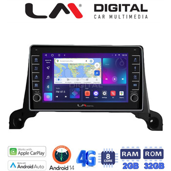 LM Digital - LM ZG8324 GPS Οθόνη OEM Multimedia Αυτοκινήτου για Peugeot 3008/5008 2016> (CarPlay/AndroidAuto/BT/GPS/WIFI/GPRS) electriclife
