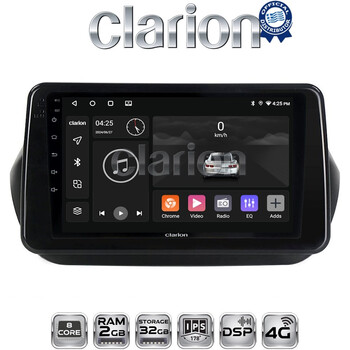 CLARION GL71195 Οθόνη OEM Multimedia Αυτοκινήτου για Fiorino, Citroen, Nemo, Bipper (CarPlay/AndroidAuto/BT/GPS/WIFI/GPRS) electriclife