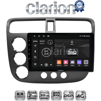 CLARION GL71373 Οθόνη OEM Multimedia Αυτοκινήτου για HONDA CIVIC 4πορτο 2001 > 2006 (CarPlay/AndroidAuto/BT/GPS/WIFI/GPRS) electriclife