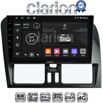 CLARION GL71390 Οθόνη OEM Multimedia Αυτοκινήτου για VOLVO XC60 2009-2017 (CarPlay/AndroidAuto/BT/GPS/WIFI/GPRS) electriclife