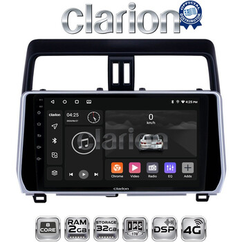 CLARION GL71400 Οθόνη OEM Multimedia Αυτοκινήτου για Toyota Land Cruiser 2019> (CarPlay/AndroidAuto/BT/GPS/WIFI/GPRS) electriclife