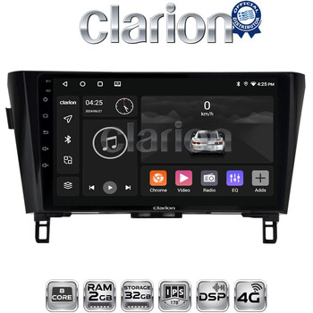 CLARION GL71473 Οθόνη OEM Multimedia Αυτοκινήτου για NISSAN QASHQAI & XTRAIL 2014> (CarPlay/AndroidAuto/BT/GPS/WIFI/GPRS) electriclife