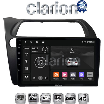 CLARION GL71744 Οθόνη OEM Multimedia Αυτοκινήτου για HONDA CIVIC 3/5D 2006-2012 (CarPlay/AndroidAuto/BT/GPS/WIFI/GPRS) electriclife