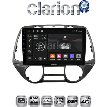 CLARION GL71837 Οθόνη OEM Multimedia Αυτοκινήτου για Hyundai i20 2008 > 2014 (CarPlay/AndroidAuto/BT/GPS/WIFI/GPRS) electriclife