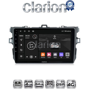 CLARION GL72063 Οθόνη OEM Multimedia Αυτοκινήτου για TOYOTA COROLLA 2006>2012  (CarPlay/AndroidAuto/BT/GPS/WIFI/GPRS) electriclife