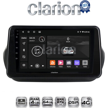 CLARION GL72195 Οθόνη OEM Multimedia Αυτοκινήτου για Fiorino, Citroen, Nemo, Bipper (CarPlay/AndroidAuto/BT/GPS/WIFI/GPRS) electriclife