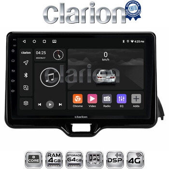 CLARION GL72554 Οθόνη OEM Multimedia Αυτοκινήτου για TOYOTA YARIS 2020> (CarPlay/AndroidAuto/BT/GPS/WIFI/GPRS) electriclife