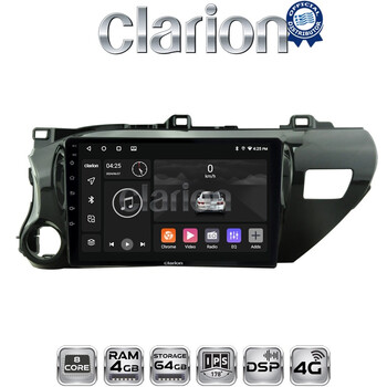 CLARION GL72588 Οθόνη OEM Multimedia Αυτοκινήτου για TOYOTA HILUX 2017>   (CarPlay/AndroidAuto/BT/GPS/WIFI/GPRS) electriclife