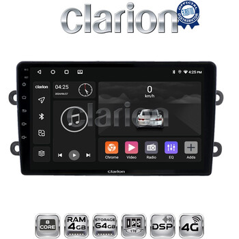 CLARION GL72708 Οθόνη OEM Multimedia Αυτοκινήτου για DACIA DUSTER – LOGAN - SUNDERO 2013 > 2018 (CarPlay/AndroidAuto/BT/GPS/WIFI/GPRS) electriclife