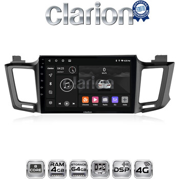 CLARION GL72947 Οθόνη OEM Multimedia Αυτοκινήτου για TOYOTA RAV 4  2013 > 2020 (CarPlay/AndroidAuto/BT/GPS/WIFI/GPRS) electriclife