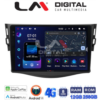 LM ZS8018 GPS Οθόνη OEM Multimedia Αυτοκινήτου για TOYOTA RAV4 2006 > 2012 (CarPlay/AndroidAuto/BT/GPS/WIFI/GPRS) electriclife