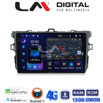 LM ZS8063 GPS Οθόνη OEM Multimedia Αυτοκινήτου για TOYOTA COROLLA 2006>2012  (CarPlay/AndroidAuto/BT/GPS/WIFI/GPRS) electriclife