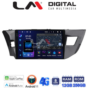 LM ZS8126 GPS Οθόνη OEM Multimedia Αυτοκινήτου για TOYOTA COROLLA 2013>2016 (CarPlay/AndroidAuto/BT/GPS/WIFI/GPRS) electriclife