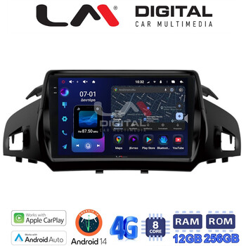 LM ZS8362 GPS Οθόνη OEM Multimedia Αυτοκινήτου για FORD KUGA 2013> & C-MAX 2011> (CarPlay/AndroidAuto/BT/GPS/WIFI/GPRS) electriclife