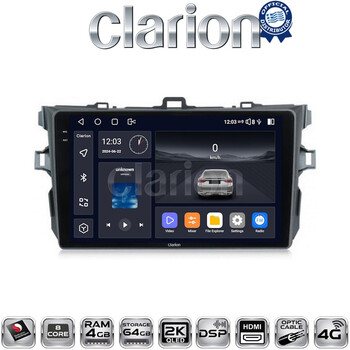 CLARION GL74063 Οθόνη OEM Multimedia Αυτοκινήτου για TOYOTA COROLLA 2006>2012  (CarPlay/AndroidAuto/BT/GPS/WIFI/GPRS) electriclife