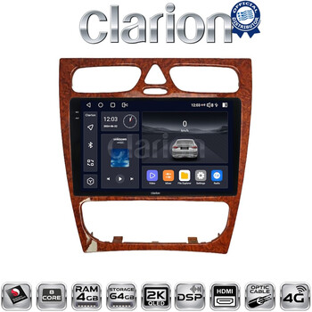 CLARION GL74171W Οθόνη OEM Multimedia Αυτοκινήτου για Mercedes C Class 1999 > 2004 (Προ Facelift) (CarPlay/AndroidAuto/BT/GPS/WIFI/GPRS) electriclife