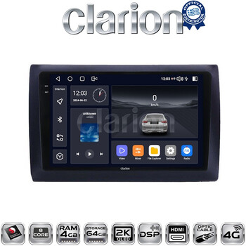 CLARION GL74466 Οθόνη OEM Multimedia Αυτοκινήτου για Fiat Stilo 2001 > 2007 (CarPlay/AndroidAuto/BT/GPS/WIFI/GPRS) electriclife