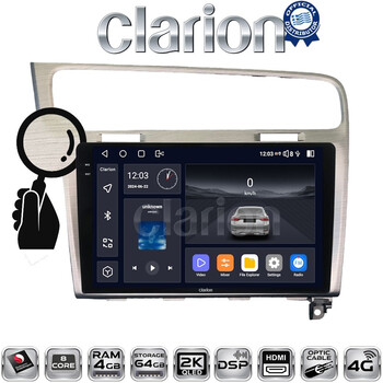 CLARION GL74591 Οθόνη OEM Multimedia Αυτοκινήτου για VW GOLF7 (CarPlay/AndroidAuto/BT/GPS/WIFI/GPRS) electriclife