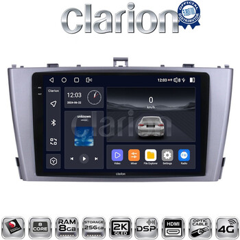 CLARION GL75027 Οθόνη OEM Multimedia Αυτοκινήτου για TOYOTA AVENSIS T27 2009 > 2016  (CarPlay/AndroidAuto/BT/GPS/WIFI/GPRS) electriclife