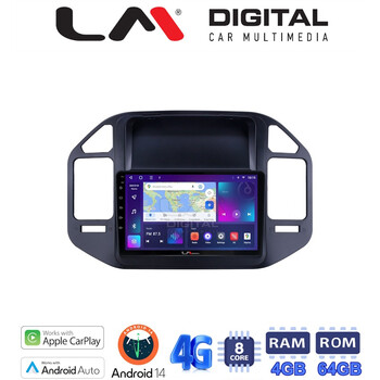 LM Digital - LM ZC8990 GPS Οθόνη OEM Multimedia Αυτοκινήτου για Mitsubishi Pajero 1999 > 2006 (CarPlay/AndroidAuto/BT/GPS/WIFI/GPRS) electriclife
