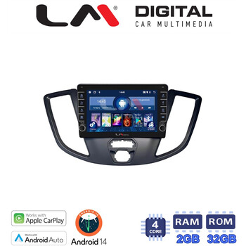 LM Digital - LM ZG4758 GPS Οθόνη OEM Multimedia Αυτοκινήτου για Ford Transit 2013 > 2018 (CarPlay/AndroidAuto/BT/GPS/WIFI/GPRS) electriclife