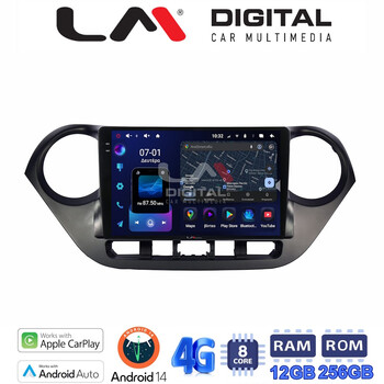 LM ZS8406 GPS Οθόνη OEM Multimedia Αυτοκινήτου για Hyundai i10 2014> (CarPlay/AndroidAuto/BT/GPS/WIFI/GPRS) electriclife