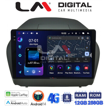 LM ZS8414 GPS Οθόνη OEM Multimedia Αυτοκινήτου για HYUNDAI IX35 2009>2015  (CarPlay/AndroidAuto/BT/GPS/WIFI/GPRS) electriclife