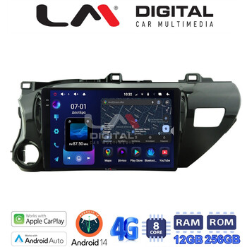 LM ZS8588 GPS Οθόνη OEM Multimedia Αυτοκινήτου για TOYOTA HILUX 2017>   (CarPlay/AndroidAuto/BT/GPS/WIFI/GPRS) electriclife