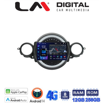 LM ZS8834 GPS Οθόνη OEM Multimedia Αυτοκινήτου για Mini Cooper '07>'14 Clubman 2007 > 2014 (CarPlay/AndroidAuto/BT/GPS/WIFI/GPRS) electriclife