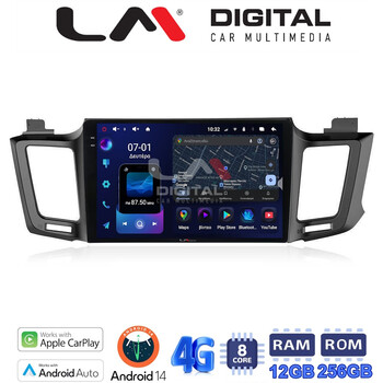 LM ZS8947 GPS Οθόνη OEM Multimedia Αυτοκινήτου για TOYOTA RAV 4  2013 > 2020 (CarPlay/AndroidAuto/BT/GPS/WIFI/GPRS) electriclife