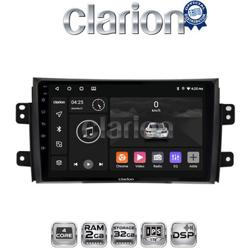CLARION GL31446 Οθόνη OEM Multimedia Αυτοκινήτου για Fiat Sedici 2005 > 2013 Suzuki SX4 2005 > 2013 (CarPlay/AndroidAuto/BT/GPS/WIFI/GPRS) electriclife
