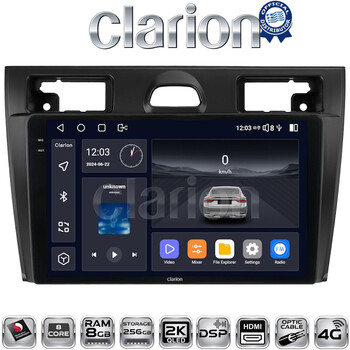 CLARION GL75140B Οθόνη OEM Multimedia Αυτοκινήτου για Ford Fiesta 2006 -> 2008 (CarPlay/AndroidAuto/BT/GPS/WIFI/GPRS) electriclife